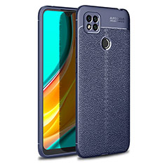 Soft Silicone Gel Leather Snap On Case Cover WL1 for Xiaomi POCO C31 Blue