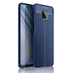 Soft Silicone Gel Leather Snap On Case Cover WL1 for Xiaomi Poco M2 Pro Blue