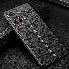 Soft Silicone Gel Leather Snap On Case Cover WL1 for Xiaomi Poco M4 Pro 5G Black