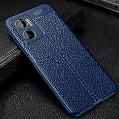 Soft Silicone Gel Leather Snap On Case Cover WL1 for Xiaomi Redmi 10 5G Blue