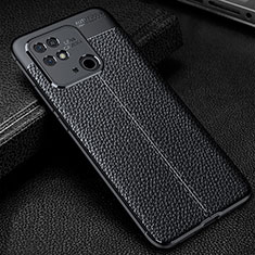 Soft Silicone Gel Leather Snap On Case Cover WL1 for Xiaomi Redmi 10 India Black