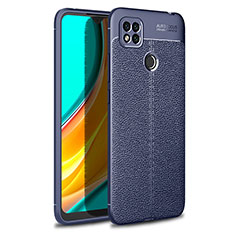 Soft Silicone Gel Leather Snap On Case Cover WL1 for Xiaomi Redmi 9 Activ Blue