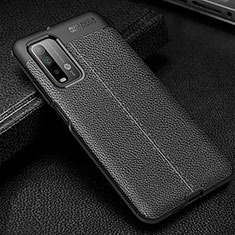 Soft Silicone Gel Leather Snap On Case Cover WL1 for Xiaomi Redmi 9 Power Black