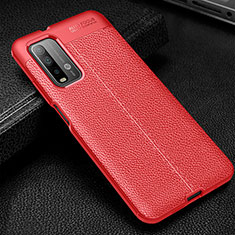 Soft Silicone Gel Leather Snap On Case Cover WL1 for Xiaomi Redmi 9 Power Red