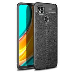 Soft Silicone Gel Leather Snap On Case Cover WL1 for Xiaomi Redmi 9C Black