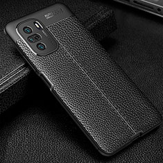 Soft Silicone Gel Leather Snap On Case Cover WL1 for Xiaomi Redmi K40 5G Black