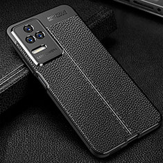 Soft Silicone Gel Leather Snap On Case Cover WL1 for Xiaomi Redmi K40S 5G Black