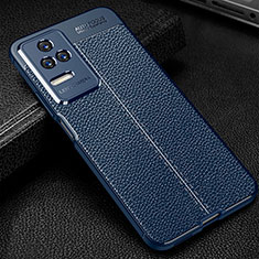 Soft Silicone Gel Leather Snap On Case Cover WL1 for Xiaomi Redmi K40S 5G Blue