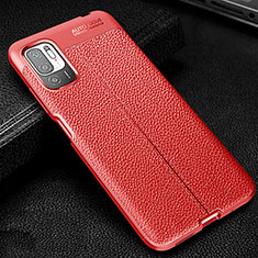 Soft Silicone Gel Leather Snap On Case Cover WL1 for Xiaomi Redmi Note 10 5G Red