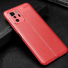 Soft Silicone Gel Leather Snap On Case Cover WL1 for Xiaomi Redmi Note 10 Pro 5G Red