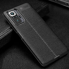 Soft Silicone Gel Leather Snap On Case Cover WL1 for Xiaomi Redmi Note 10 Pro Max Black