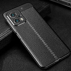 Soft Silicone Gel Leather Snap On Case Cover WL1 for Xiaomi Redmi Note 11T Pro 5G Black