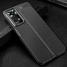 Soft Silicone Gel Leather Snap On Case Cover WL1 for Xiaomi Redmi Note 12 Pro 4G Black