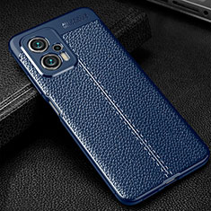 Soft Silicone Gel Leather Snap On Case Cover WL1 for Xiaomi Redmi Note 12T Pro 5G Blue