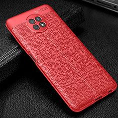 Soft Silicone Gel Leather Snap On Case Cover WL1 for Xiaomi Redmi Note 9T 5G Red