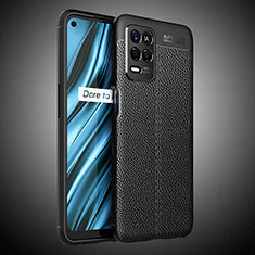 Soft Silicone Gel Leather Snap On Case Cover WL2 for Realme 8s 5G Black