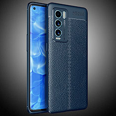 Soft Silicone Gel Leather Snap On Case Cover WL2 for Realme GT Master Explorer 5G Blue