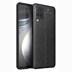 Soft Silicone Gel Leather Snap On Case Cover WL2 for Vivo iQOO 7 5G Black