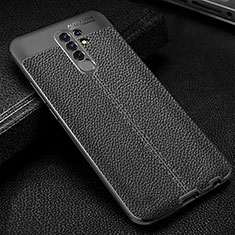 Soft Silicone Gel Leather Snap On Case Cover WL2 for Xiaomi Poco M2 Black