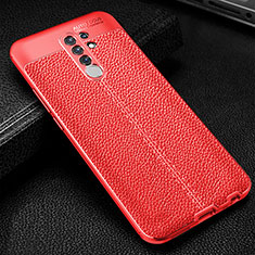 Soft Silicone Gel Leather Snap On Case Cover WL2 for Xiaomi Poco M2 Red