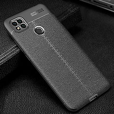 Soft Silicone Gel Leather Snap On Case Cover WL2 for Xiaomi Redmi 10A 4G Black