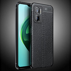 Soft Silicone Gel Leather Snap On Case Cover WL2 for Xiaomi Redmi 11 Prime 5G Black