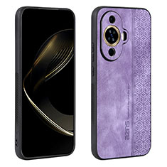 Soft Silicone Gel Leather Snap On Case Cover YZ1 for Huawei Nova 11 Ultra Clove Purple