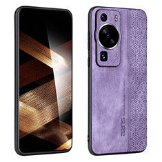 Soft Silicone Gel Leather Snap On Case Cover YZ1 for Huawei P60 Clove Purple