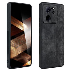 Soft Silicone Gel Leather Snap On Case Cover YZ1 for Xiaomi Mi 13T Pro 5G Black