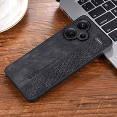 Soft Silicone Gel Leather Snap On Case Cover YZ1 for Xiaomi Redmi Note 13 Pro+ Plus 5G Black