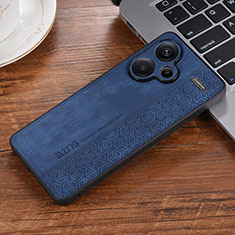 Soft Silicone Gel Leather Snap On Case Cover YZ1 for Xiaomi Redmi Note 13 Pro+ Plus 5G Blue