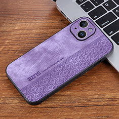 Soft Silicone Gel Leather Snap On Case Cover YZ2 for Apple iPhone 16 Pro Clove Purple