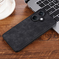 Soft Silicone Gel Leather Snap On Case Cover YZ2 for OnePlus Nord CE 3 5G Black