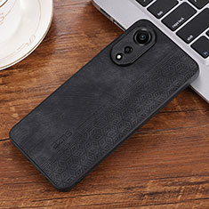 Soft Silicone Gel Leather Snap On Case Cover YZ2 for Oppo A78 4G Black