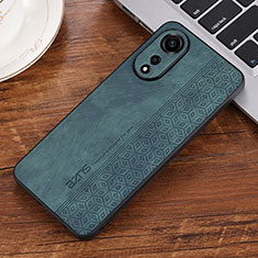 Soft Silicone Gel Leather Snap On Case Cover YZ2 for Oppo A78 4G Green