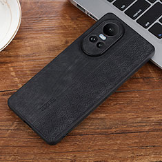 Soft Silicone Gel Leather Snap On Case Cover YZ2 for Oppo Reno10 5G Black