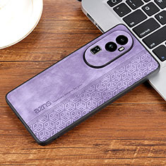 Soft Silicone Gel Leather Snap On Case Cover YZ2 for Oppo Reno10 Pro+ Plus 5G Clove Purple