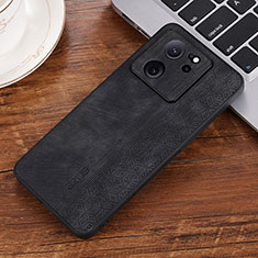 Soft Silicone Gel Leather Snap On Case Cover YZ2 for Xiaomi Mi 13T 5G Black