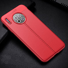 Soft Silicone Gel Leather Snap On Case Cover Z03 for Huawei Mate 30 5G Red