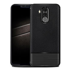 Soft Silicone Gel Leather Snap On Case for Huawei Mate 20 Lite Black
