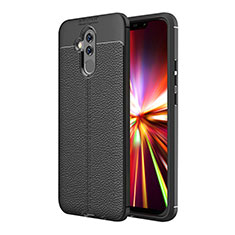 Soft Silicone Gel Leather Snap On Case Q01 for Huawei Mate 20 Lite Black