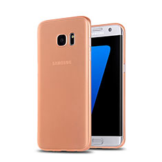 Soft Silicone Gel Matte Finish Case R02 for Samsung Galaxy S7 Edge G935F Gold