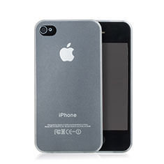 Soft Silicone Gel Transparent Matte Finish Case for Apple iPhone 4S White