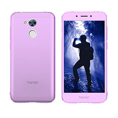 Soft Transparent Flip Case Cover for Huawei Honor 6A Purple