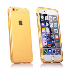 Soft Transparent Flip Case for Apple iPhone 6S Gold