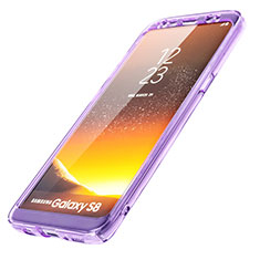 Soft Transparent Flip Cover for Samsung Galaxy S8 Purple