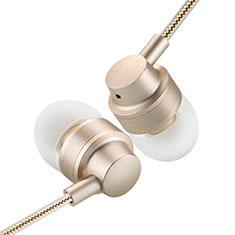 Sports Stereo Earphone Headphone In-Ear H28 for Wiko Tommy 2 Gold
