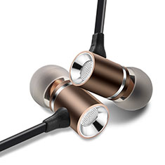 Sports Stereo Earphone Headphone In-Ear H29 for Sharp Aquos R6 Brown