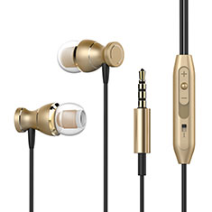 Sports Stereo Earphone Headphone In-Ear H34 for HTC Desire 21 Pro 5G Gold