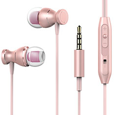 Sports Stereo Earphone Headphone In-Ear H34 for Vivo iQOO Neo6 5G Pink